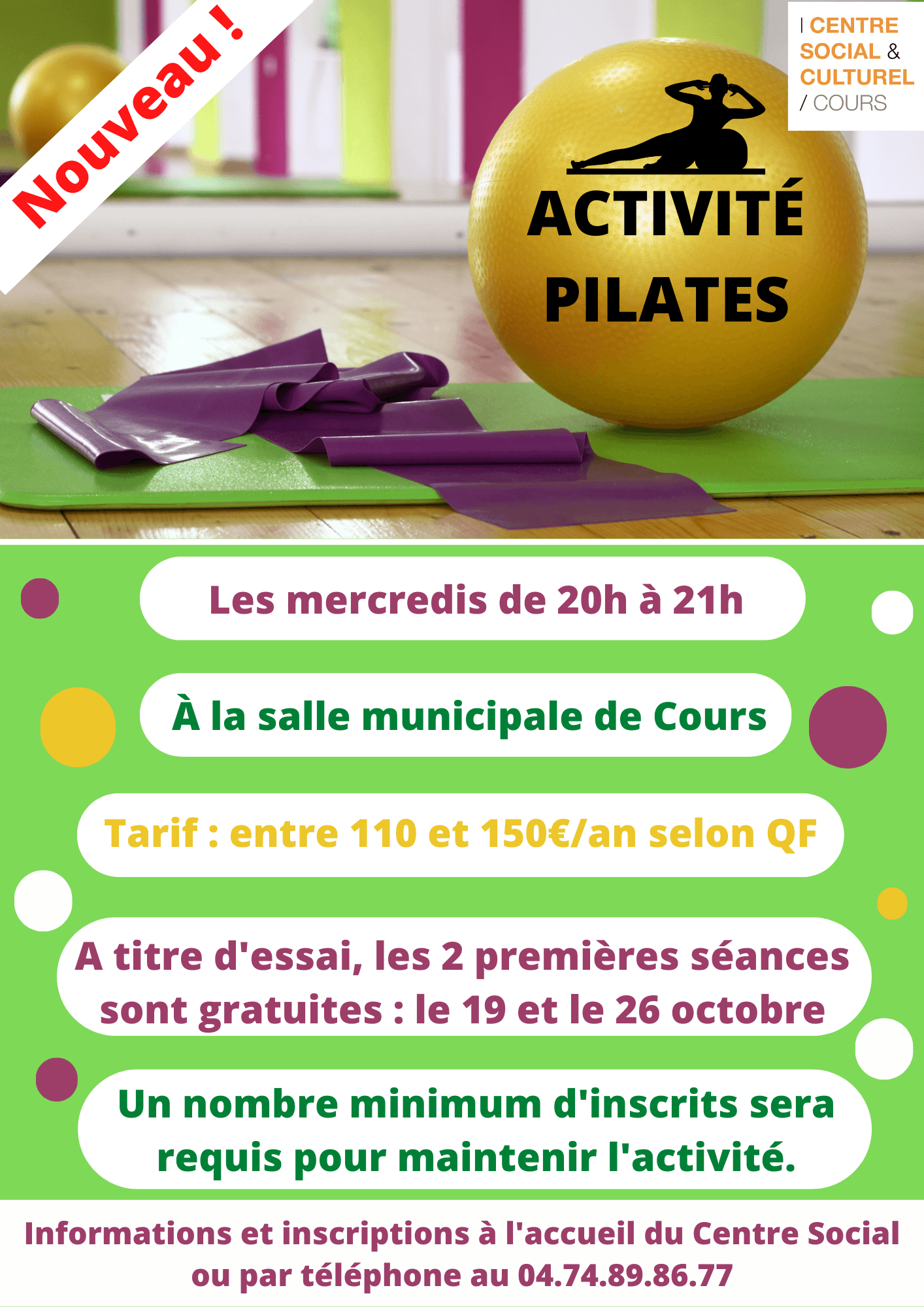 Nouveau – Activité pilates