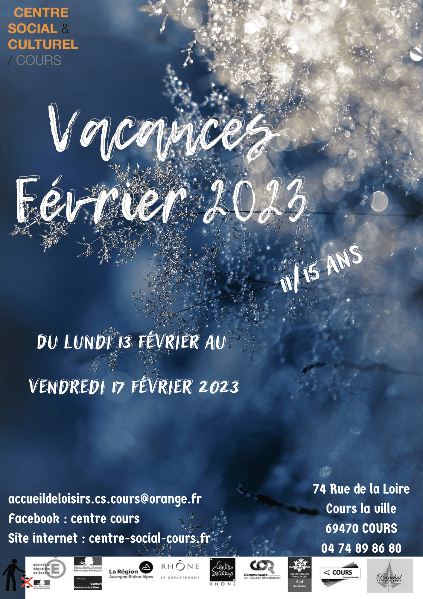 11 – 15 ans programmes vacances février 2023