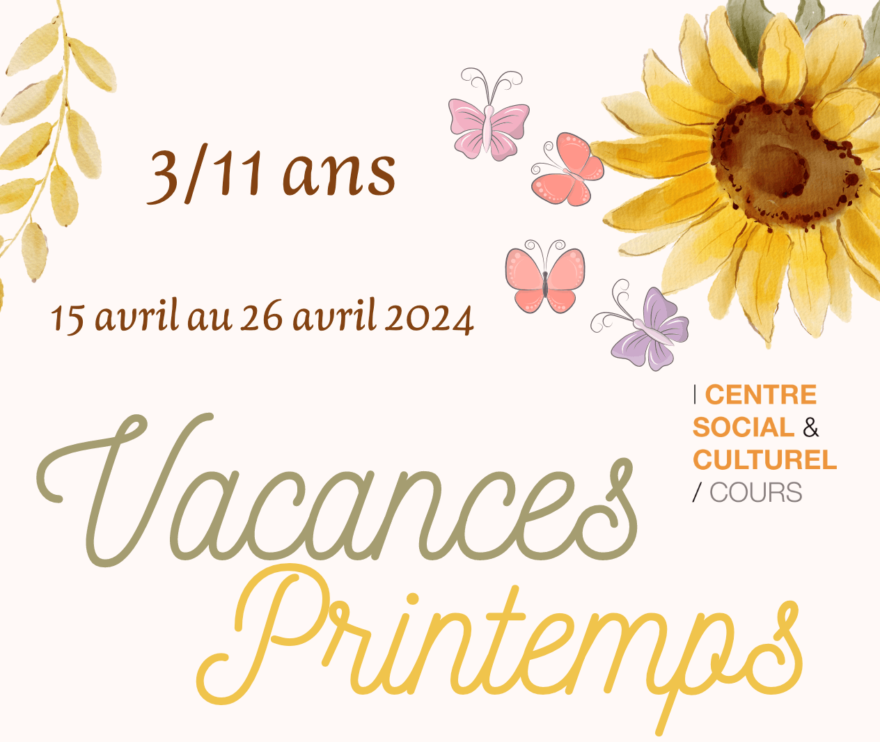 PROGRAMME VACANCES DE PRINTEMPS 2024 ENFANCE