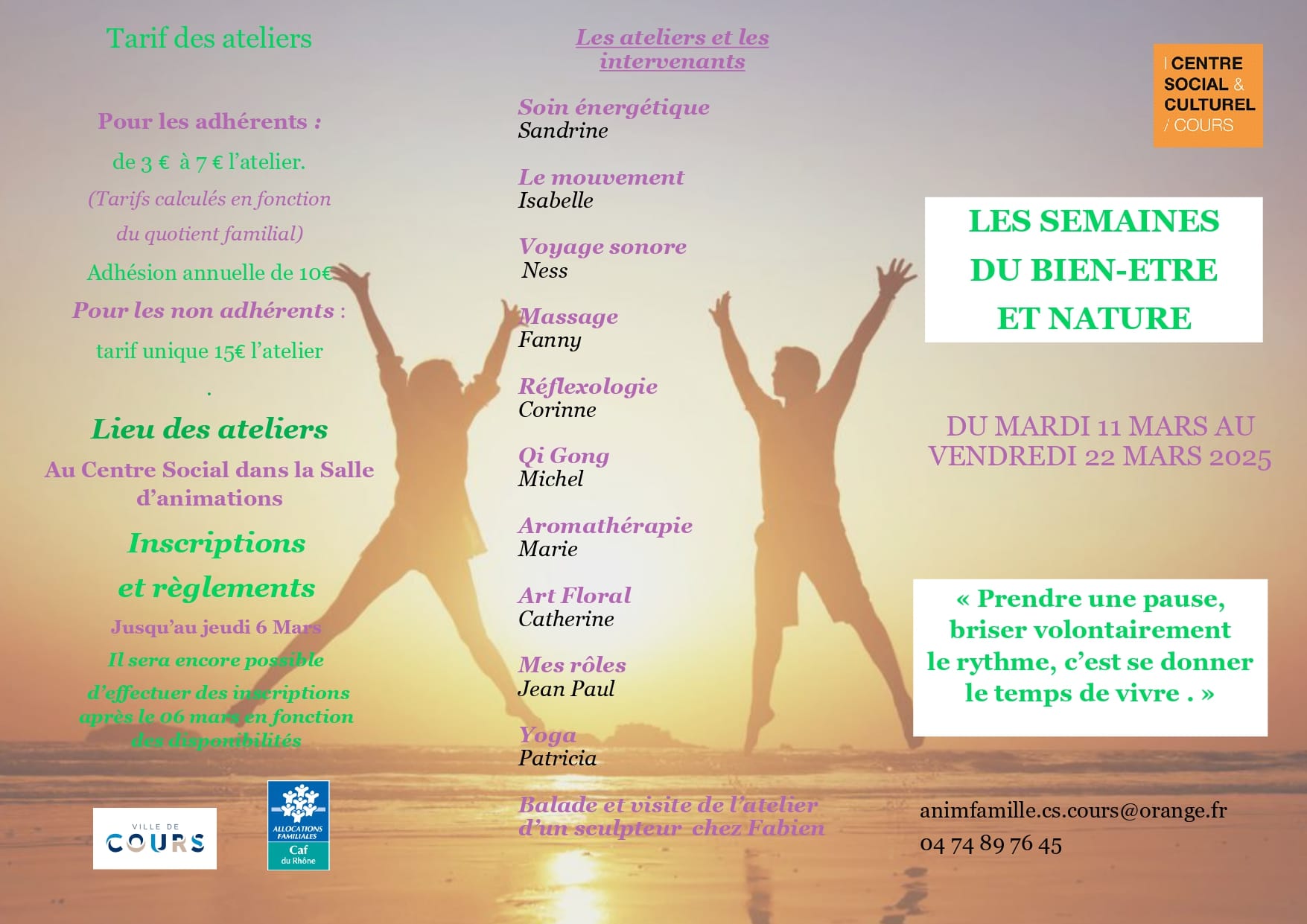 LES SEMAINES DU BIEN ETRE ET NATURE 2025