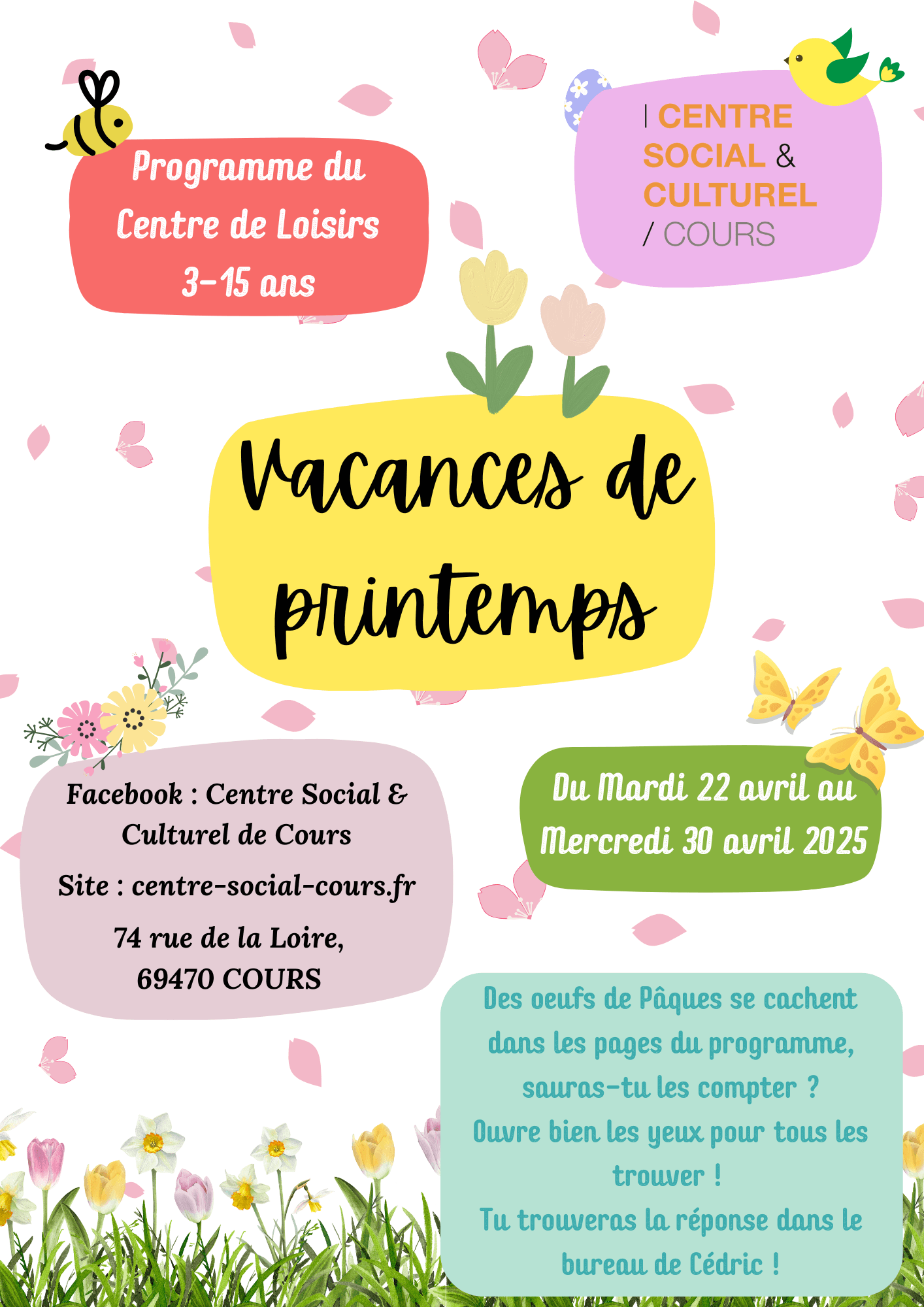 PROGRAMME VACANCES PRINTEMPS 2025